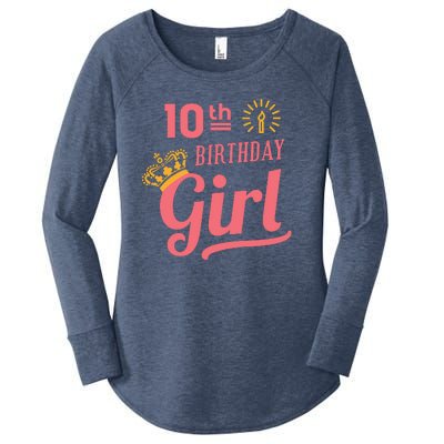 10th Birthday Girl Women's Perfect Tri Tunic Long Sleeve Shirt