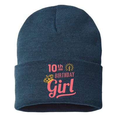 10th Birthday Girl Sustainable Knit Beanie