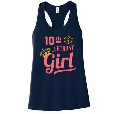 10th Birthday Girl Women's Racerback Tank