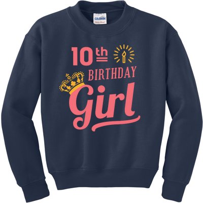 10th Birthday Girl Kids Sweatshirt