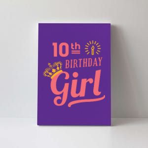 10th Birthday Girl Canvas