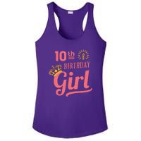 10th Birthday Girl Ladies PosiCharge Competitor Racerback Tank