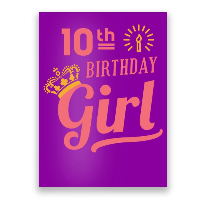 10th Birthday Girl Poster