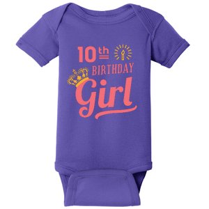 10th Birthday Girl Baby Bodysuit