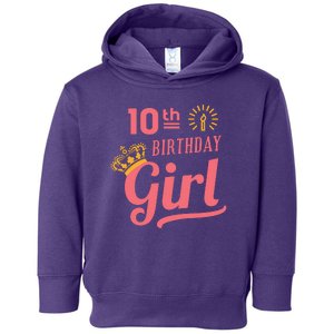 10th Birthday Girl Toddler Hoodie