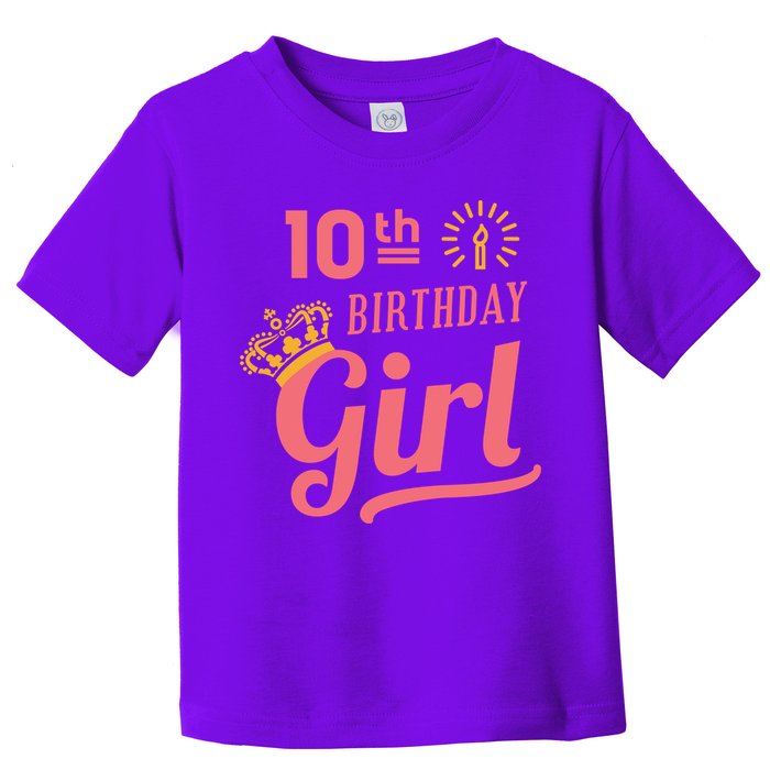 10th Birthday Girl Toddler T-Shirt