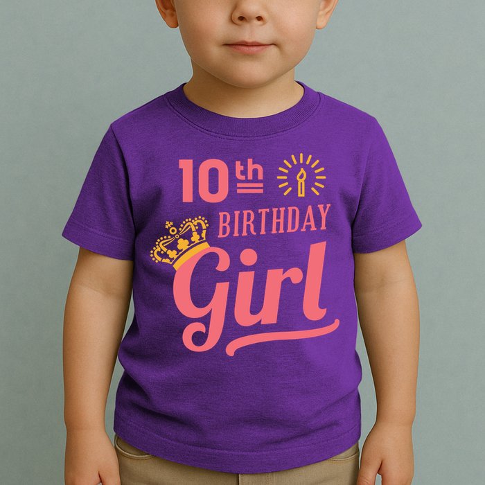 10th Birthday Girl Toddler T-Shirt