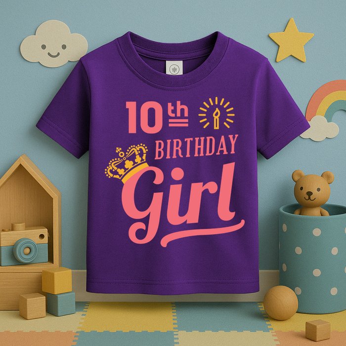10th Birthday Girl Toddler T-Shirt