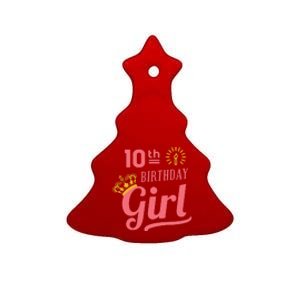 10th Birthday Girl Ceramic Tree Ornament