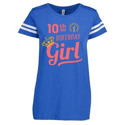 10th Birthday Girl Enza Ladies Jersey Football T-Shirt