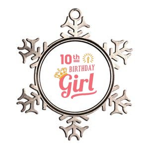 10th Birthday Girl Metallic Star Ornament