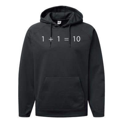 1 + 1 = 10 Developer Programmer Software Engineer Performance Fleece Hoodie