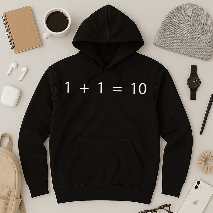 1 + 1 = 10 Developer Programmer Software Engineer Hoodie