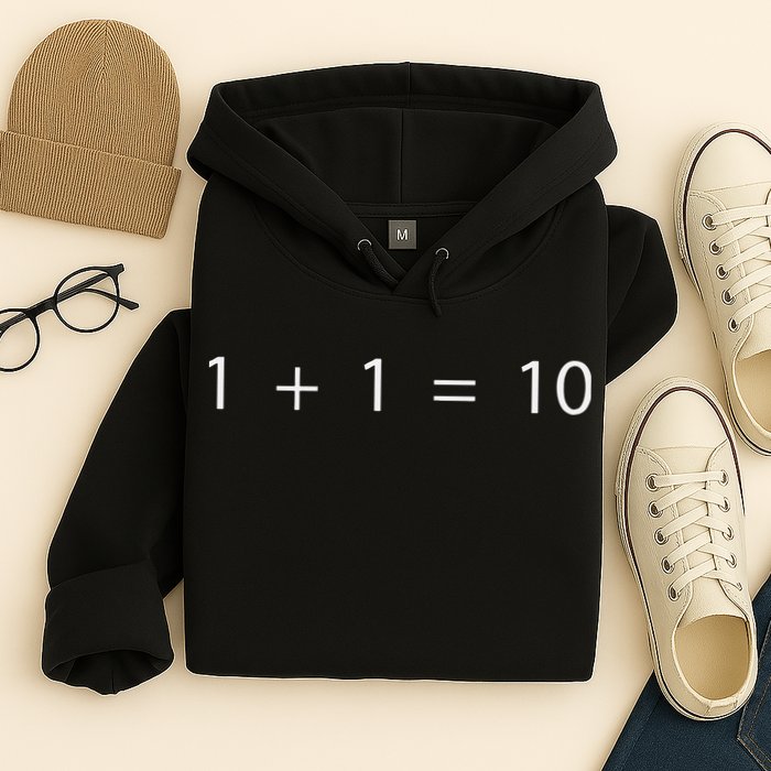 1 + 1 = 10 Developer Programmer Software Engineer Hoodie
