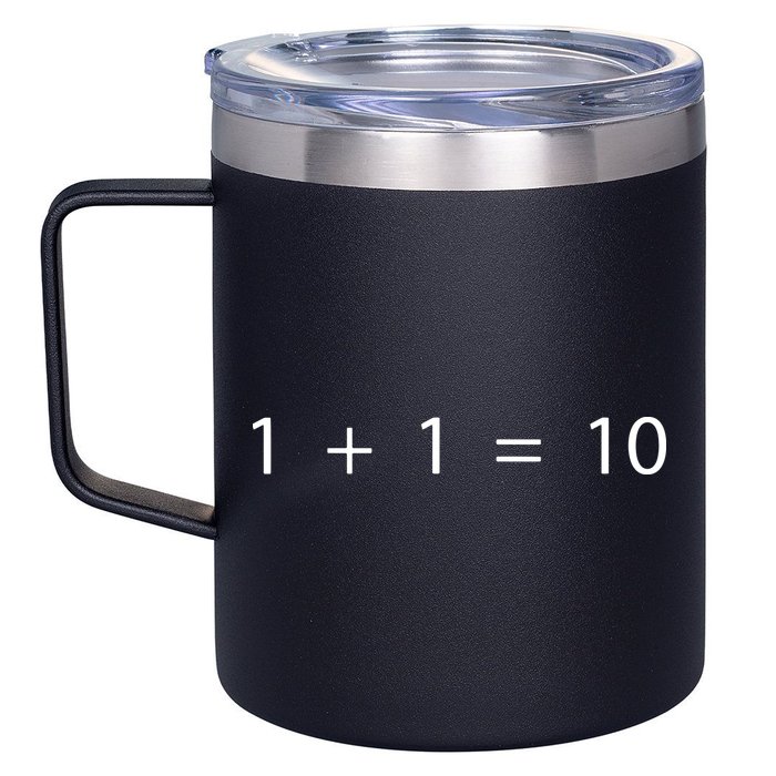 1 1 10 Developer Programmer Software Engineer 12oz Stainless Steel Coffee Mug