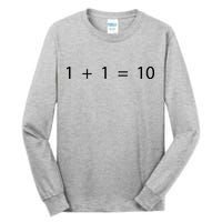1 1 10 Developer Programmer Software Engineer Tall Long Sleeve T-Shirt