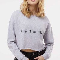 1 1 10 Developer Programmer Software Engineer Cropped Pullover Crew