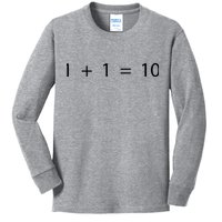 1 1 10 Developer Programmer Software Engineer Kids Long Sleeve Shirt
