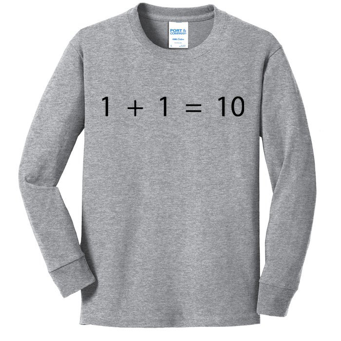 1 1 10 Developer Programmer Software Engineer Kids Long Sleeve Shirt