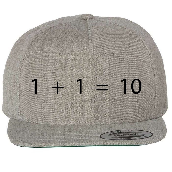 1 1 10 Developer Programmer Software Engineer Wool Snapback Cap