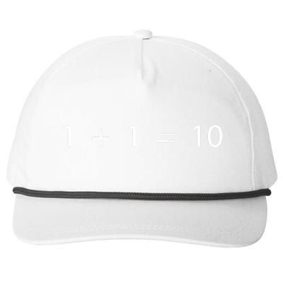 1 1 10 Developer Programmer Software Engineer Snapback Five-Panel Rope Hat