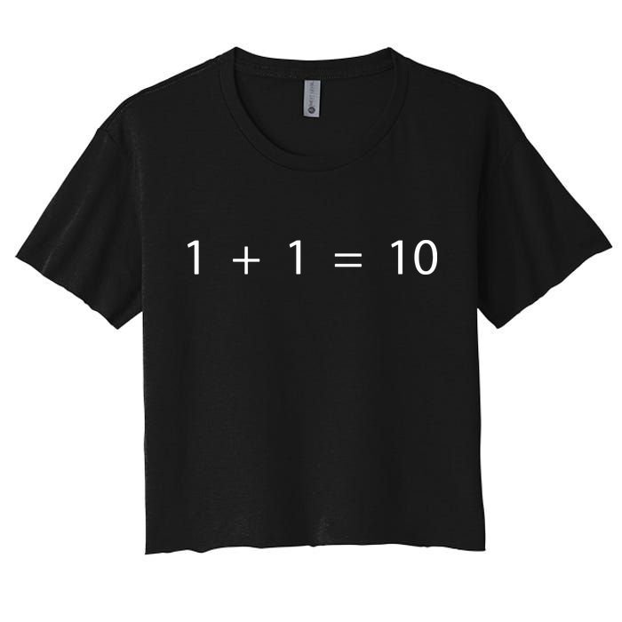 1 1 10 Developer Programmer Software Engineer Women's Crop Top Tee