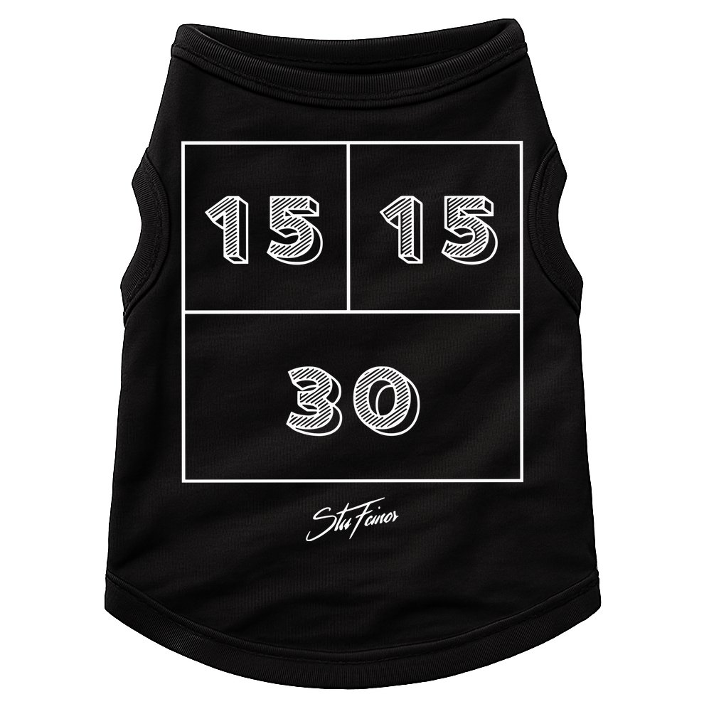 15 15 30 Stu Feiner Doggie Tank