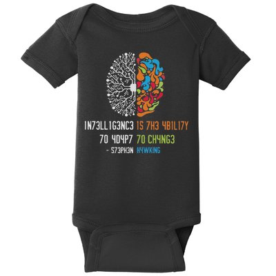 1n73ll1g3nc3 15 7h3 4b1l17y 70 4d4p7 70 Ch4ng3 Baby Bodysuit