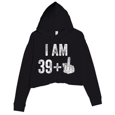 1981 1982 Birthday  Male Him Fun 40 Funny 40th Birthday Crop Fleece Hoodie