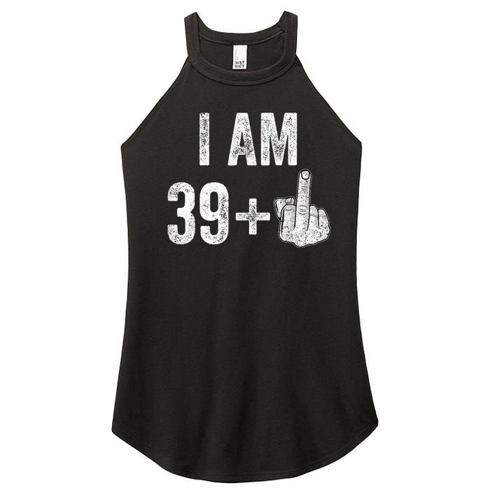 1981 1982 Birthday  Male Him Fun 40 Funny 40th Birthday Women's Perfect Tri Rocker Tank