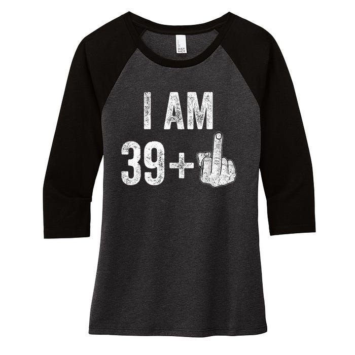 1981 1982 Birthday  Male Him Fun 40 Funny 40th Birthday Women's Tri-Blend 3/4-Sleeve Raglan Shirt