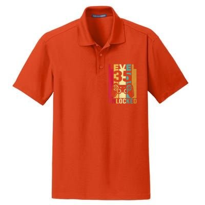 1986 1987 Birthday  Male Him Fun 35 Funny 35th Birthday Dry Zone Grid Polo