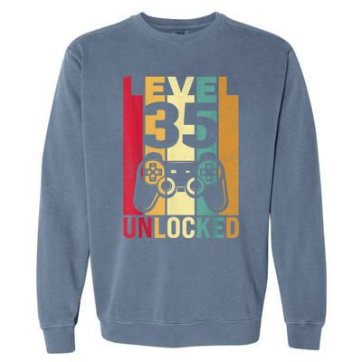 1986 1987 Birthday  Male Him Fun 35 Funny 35th Birthday Garment-Dyed Sweatshirt