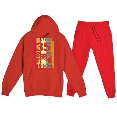 1986 1987 Birthday  Male Him Fun 35 Funny 35th Birthday Premium Hooded Sweatsuit Set