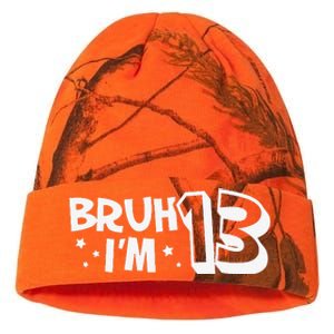 13yr 13th Bruh Im 13 Birthday Funny Birthday Kati Licensed 12" Camo Beanie