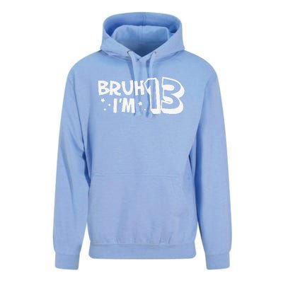 13yr 13th Bruh Im 13 Birthday Funny Birthday Unisex Surf Hoodie