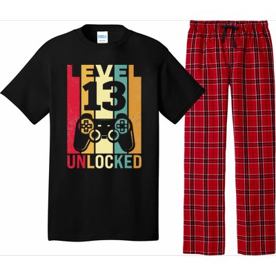 13yr 13 Birthday Son Funny Gamer 13th Years Old Birthday Pajama Set