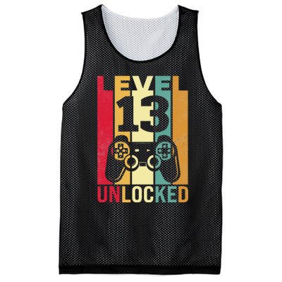 13yr 13 Birthday Son Funny Gamer 13th Years Old Birthday Mesh Reversible Basketball Jersey Tank