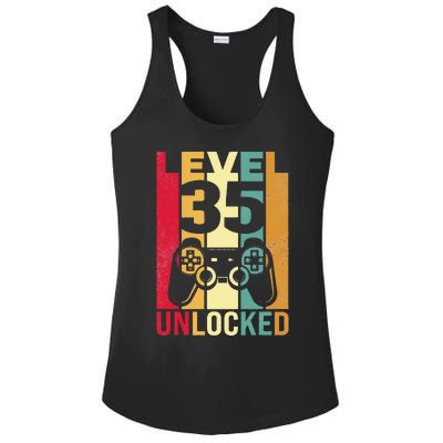 1986 1987 Birthday Male Him Fun 35 Funny 35th Birthday Ladies PosiCharge Competitor Racerback Tank