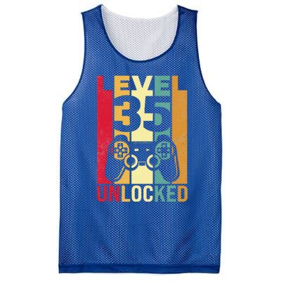 1986 1987 Birthday Male Him Fun 35 Funny 35th Birthday Mesh Reversible Basketball Jersey Tank