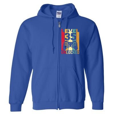 1986 1987 Birthday Male Him Fun 35 Funny 35th Birthday Full Zip Hoodie