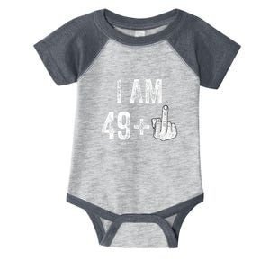 1971 1972 Birthday Men Male Him Fun 50 Funny 50th Birthday Infant Baby Jersey Bodysuit