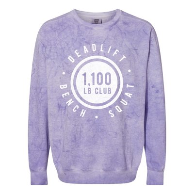 1 100lb Club Powerlifting Gym Elite Strength Workout Novelty Funny Gift Colorblast Crewneck Sweatshirt