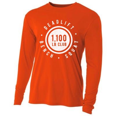 1 100lb Club Powerlifting Gym Elite Strength Workout Novelty Funny Gift Cooling Performance Long Sleeve Crew