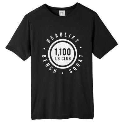 1 100lb Club Powerlifting Gym Elite Strength Workout Novelty Funny Gift Tall Fusion ChromaSoft Performance T-Shirt