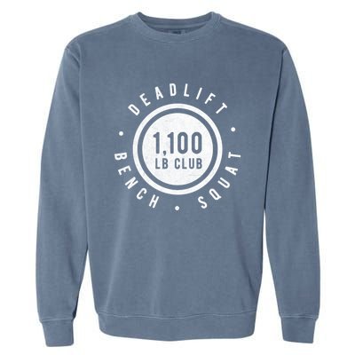 1 100lb Club Powerlifting Gym Elite Strength Workout Novelty Funny Gift Garment-Dyed Sweatshirt