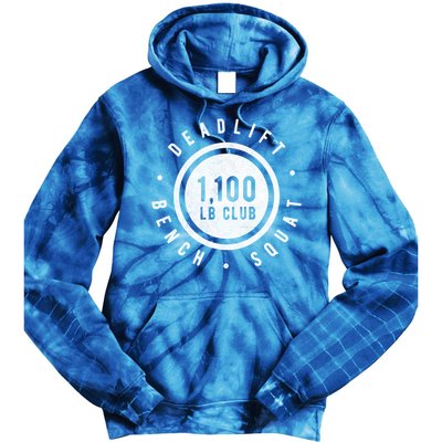 1 100lb Club Powerlifting Gym Elite Strength Workout Novelty Funny Gift Tie Dye Hoodie