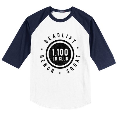 1 100lb Club Powerlifting Gym Elite Strength Workout Novelty Funny Gift Baseball Sleeve Shirt