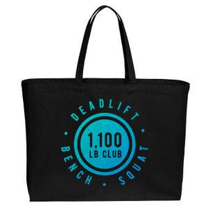 1 100lb Club Powerlifting Gym Elite Strength Workout Novelty Funny Gift Cotton Canvas Jumbo Tote