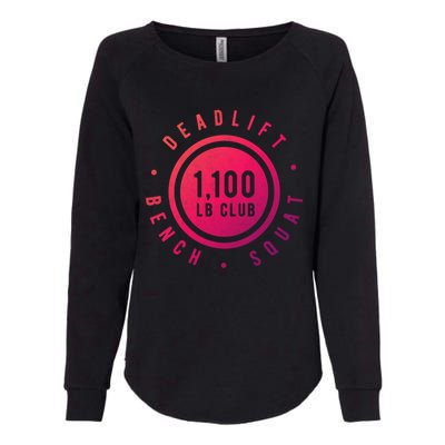 1 100lb Club Powerlifting Gym Elite Strength Workout Novelty Funny Gift Womens California Wash Sweatshirt